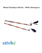 Assorted Metal Dandiya Sticks with Ghungroo, 1 Pair of Multi Color Metal Dandiya Sticks for Navratri Festival/Dandiya Raas